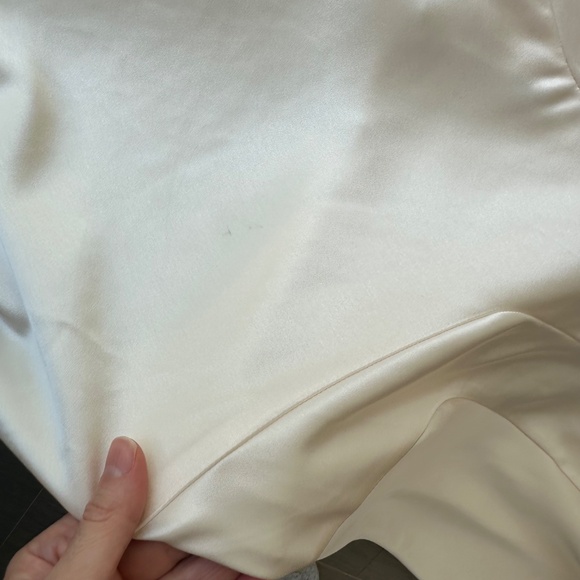 Reformation ROY Satin Wedding Dress Halter Gown - Fior Di Latte - with tags - 6 - Picture 5 of 14